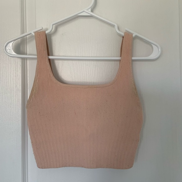 Aritzia Babaton sculpt knit square neck cropped tank - Picture 2 of 3